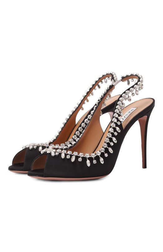 Где купить Текстильные туфли Temptation Crystal 105 Aquazzura Aquazzura