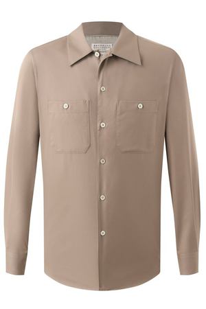 Хлопковая рубашка Brunello Cucinelli