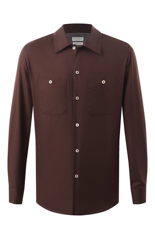 Где купить Хлопковая рубашка Brunello Cucinelli Brunello Cucinelli