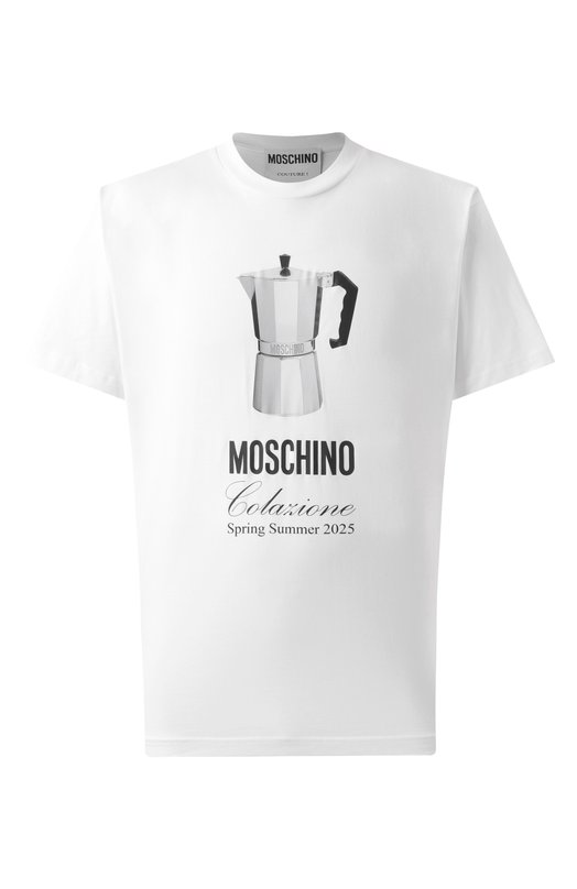 Где купить Хлопковая футболка Moschino Moschino