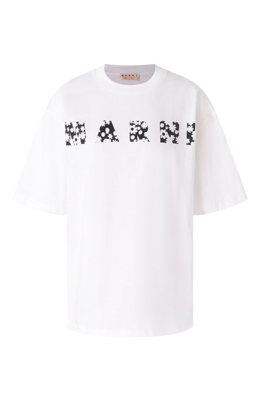 Где купить Хлопковая футболка Marni Marni