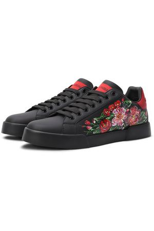 Кожаные кеды Portofino Dolce & Gabbana