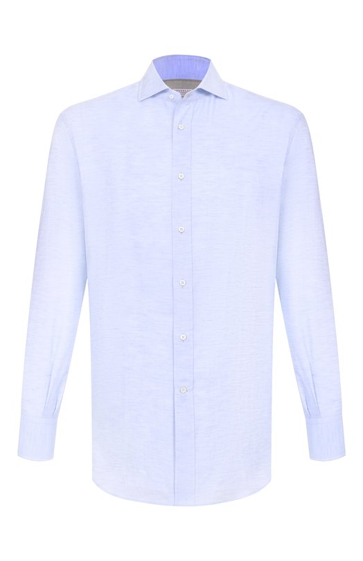 Где купить Рубашка из хлопка и льна Brunello Cucinelli Brunello Cucinelli