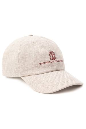 Бейсболка изо льна и шерсти Brunello Cucinelli