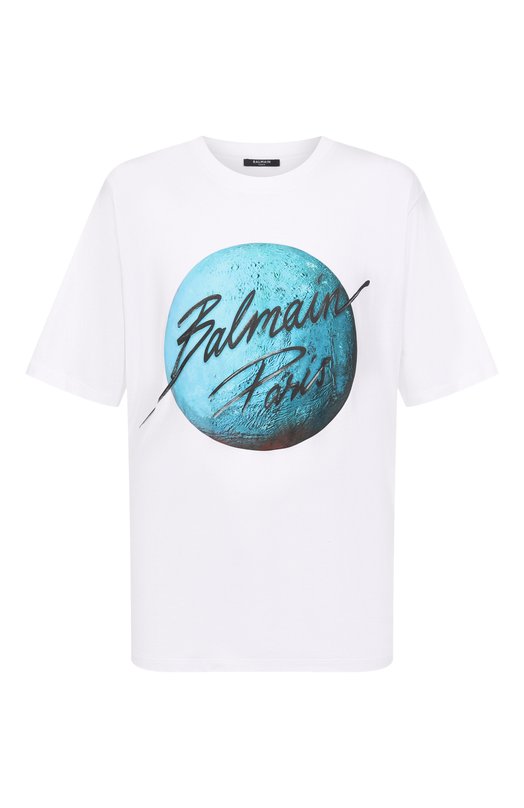 Где купить Хлопковая футболка Balmain Balmain