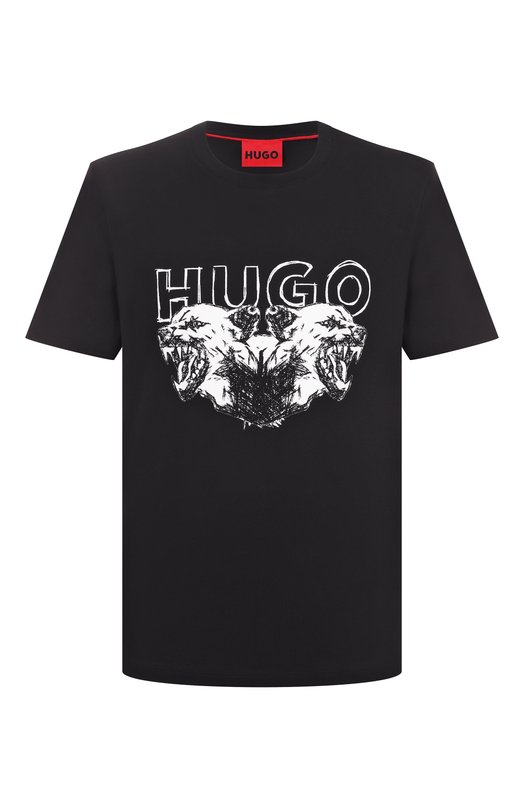 Где купить Хлопковая футболка HUGO Hugo Hugo Boss 