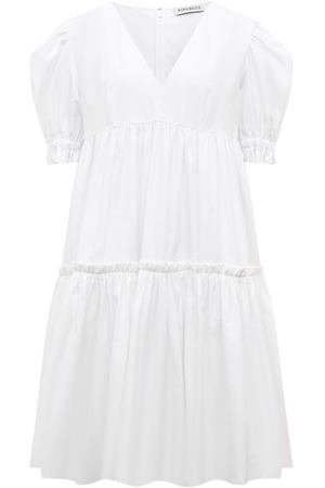 Платье из шелка и хлопка Nina Ricci