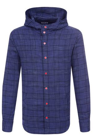 Рубашка из шерсти и шелка Kiton