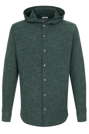 Рубашка из шерсти и шелка Kiton