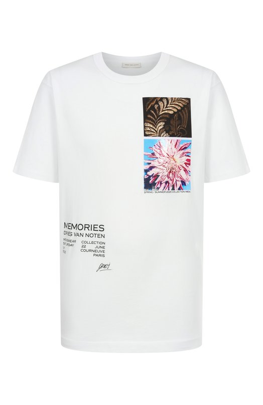 Где купить Хлопковая футболка Dries Van Noten Dries Van Noten