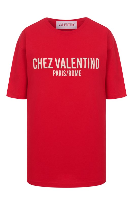 Где купить Хлопковая футболка Valentino Valentino 