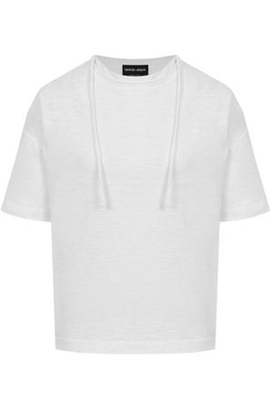 Футболка изо льна и хлопка Giorgio Armani