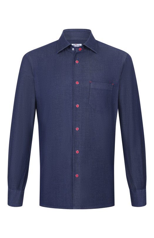 Где купить Хлопковая рубашка Kiton Kiton