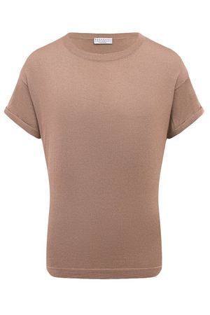 Футболка из кашемира и шелка Brunello Cucinelli