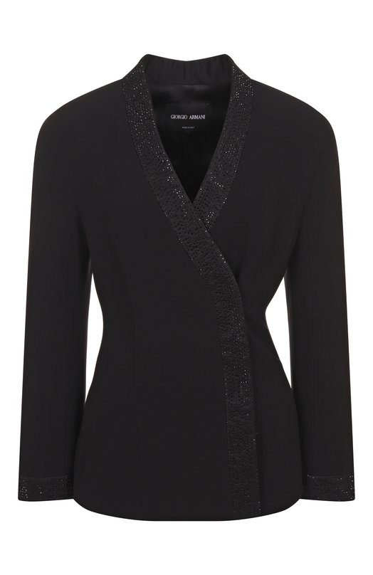 Где купить Шелковый жакет с отделкой стразами Giorgio Armani Giorgio Armani