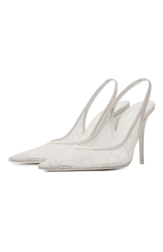 Где купить Текстильные туфли Anok Lace Sling 105 Amina Muaddi Amina Muaddi