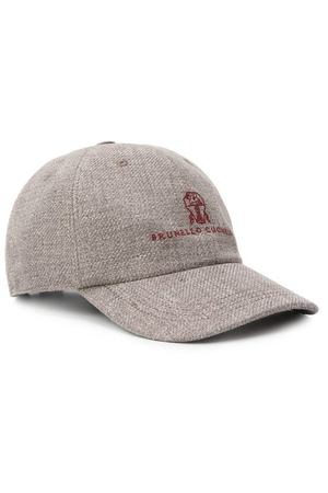 Бейсболка изо льна и шерсти Brunello Cucinelli