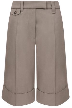 Шорты из хлопка и льна Brunello Cucinelli