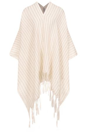 Накидка из шерсти и льна Brunello Cucinelli