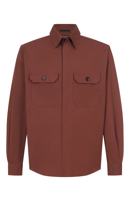 Где купить Хлопковая рубашка Zegna Zegna 