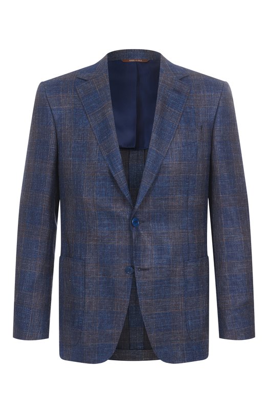 Где купить Пиджак из шерсти и шелка Canali Canali