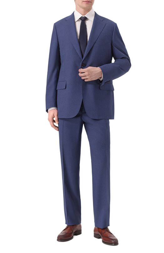 Где купить Костюм из шерсти и шелка Canali Canali