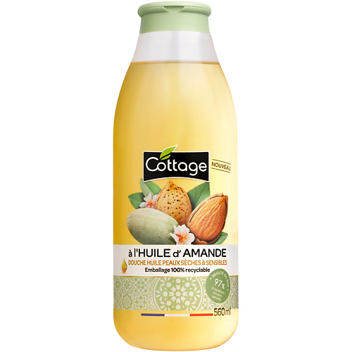 Где купить COTTAGE Питательный гель для душа с маслом миндаля Dry and Sensitive Skin Oil Shower With Almond Oil Cottage