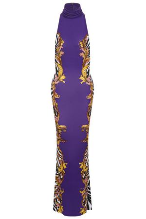 Платье из вискозы Versace Jeans Couture
