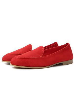 Замшевые лоферы Santoni
