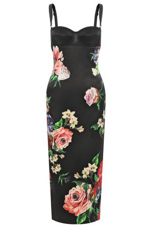 Атласное платье Dolce & Gabbana