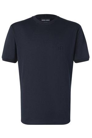 Футболка из шелка и льна Giorgio Armani