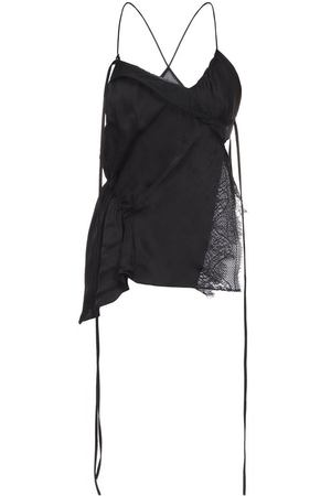 Топ из вискозы и шелка Ann Demeulemeester
