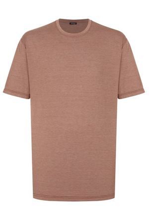 Футболка из шелка и хлопка Kiton