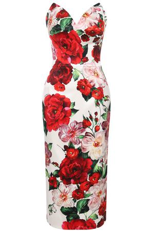 Атласное платье Dolce & Gabbana