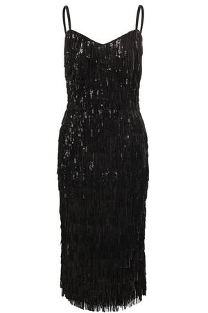 Платье с отделкой пайетками Dolce & Gabbana