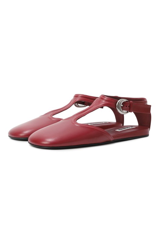 Где купить Кожаные балетки Mary Jane Jil Sander Jil Sander 