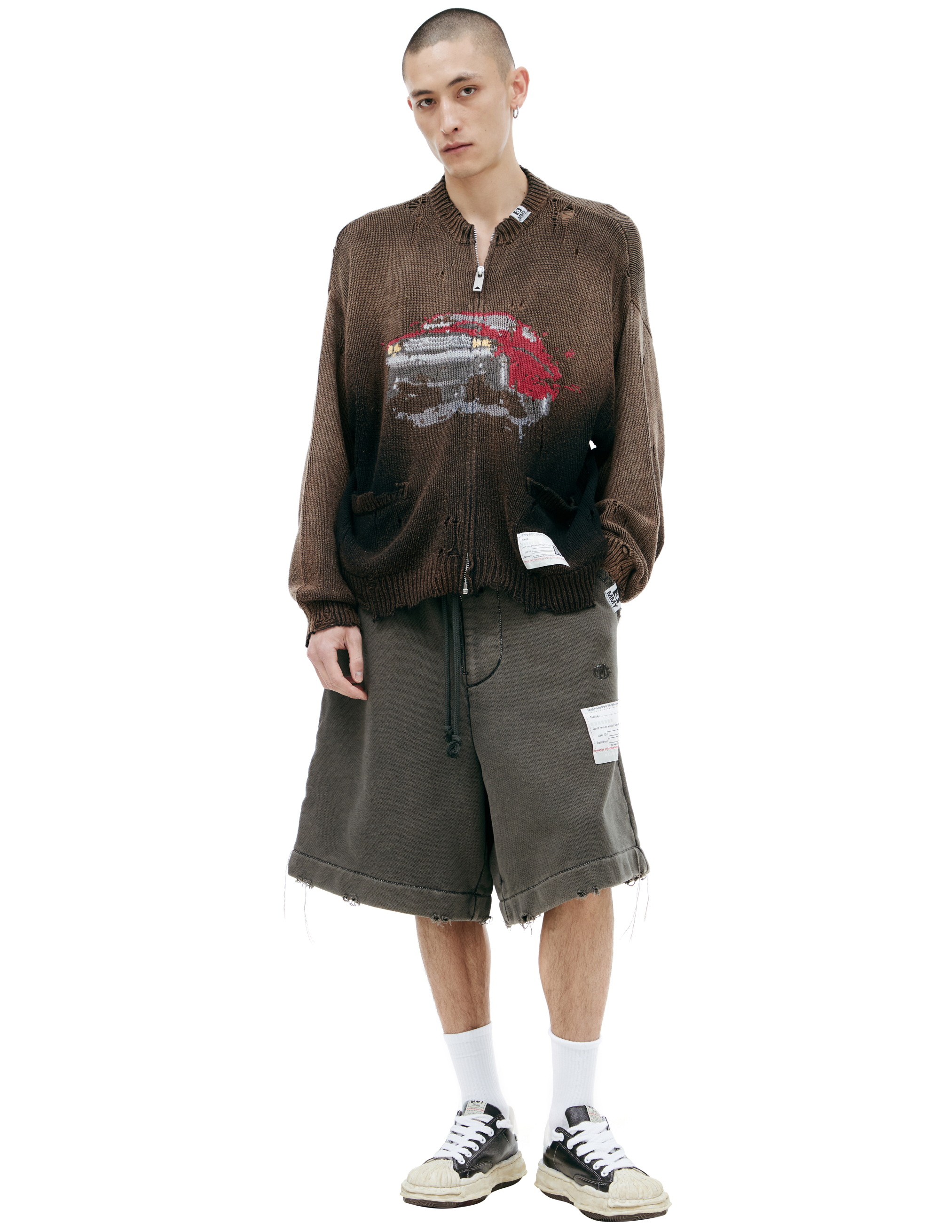 Где купить Вязаный кардиган на молнии Maison Mihara Yasuhiro 