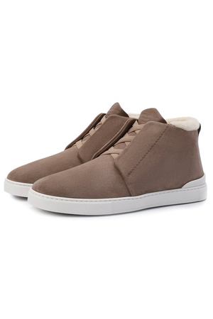 Замшевые кеды Triple Stitch Zegna
