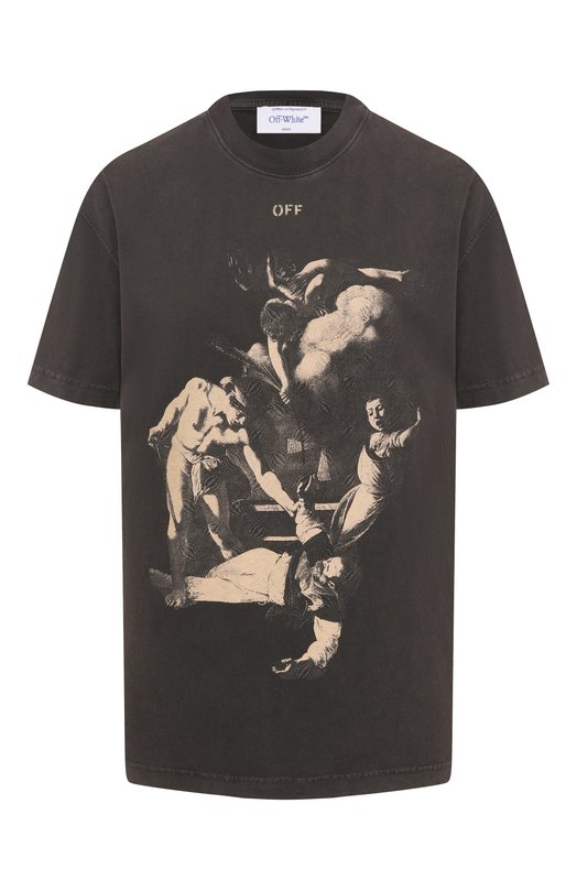Где купить Хлопковая футболка Off-White Off-White 