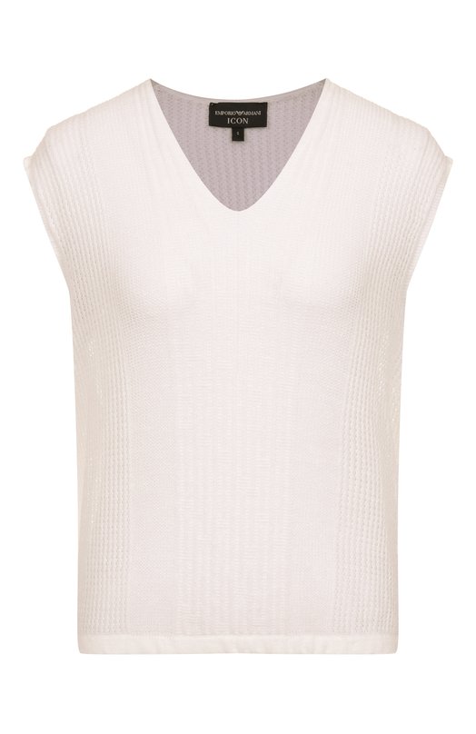 Где купить Топ изо льна и хлопка Emporio Armani Emporio Armani