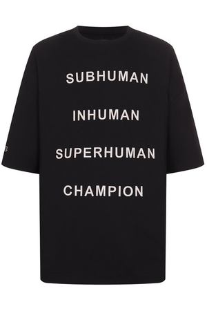 Хлопковая футболка Rick Owens x Champion Rick Owens