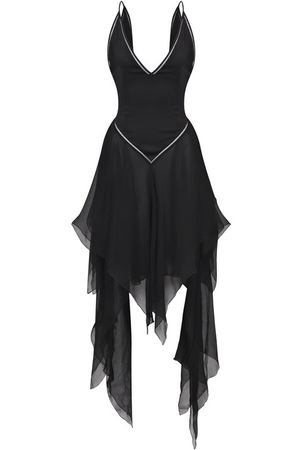 Платье из вискозы и шелка Ann Demeulemeester