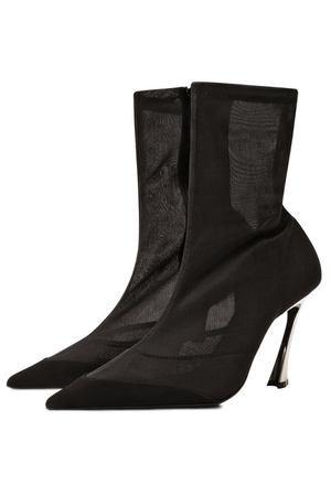Текстильные ботильоны Mugler