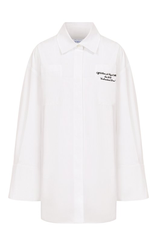 Где купить Хлопковое платье-рубашка Off-White Off-White