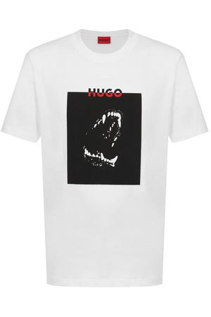 Хлопковая футболка HUGO