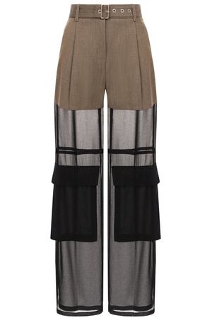 Брюки из шерсти и хлопка Pinko