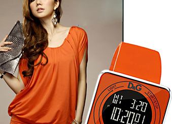  Оранжевые часы D&G в AllTime.ru