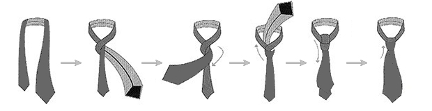 Галстуки. Как завязывать галстук. Простой узел