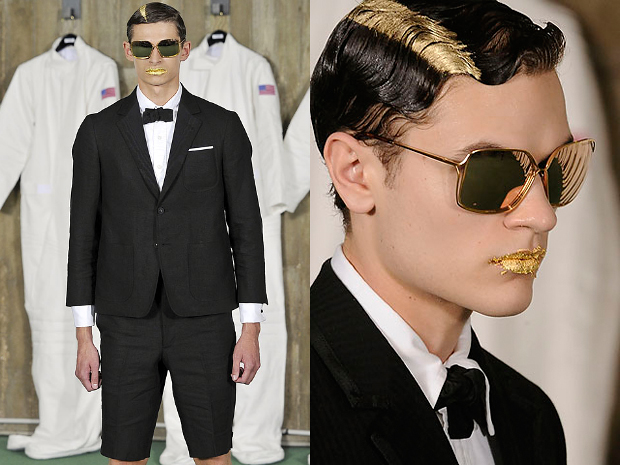 Показ Thom Browne Men. Модные прически весна-лето 2011. Делаем укладку