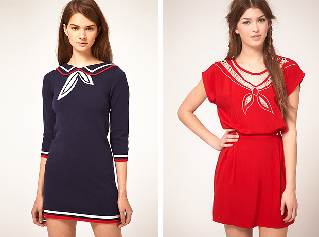 Матросские платья Asos, Sugarhill Boutique
